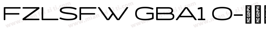 FZLSFW GBA1 0字体转换